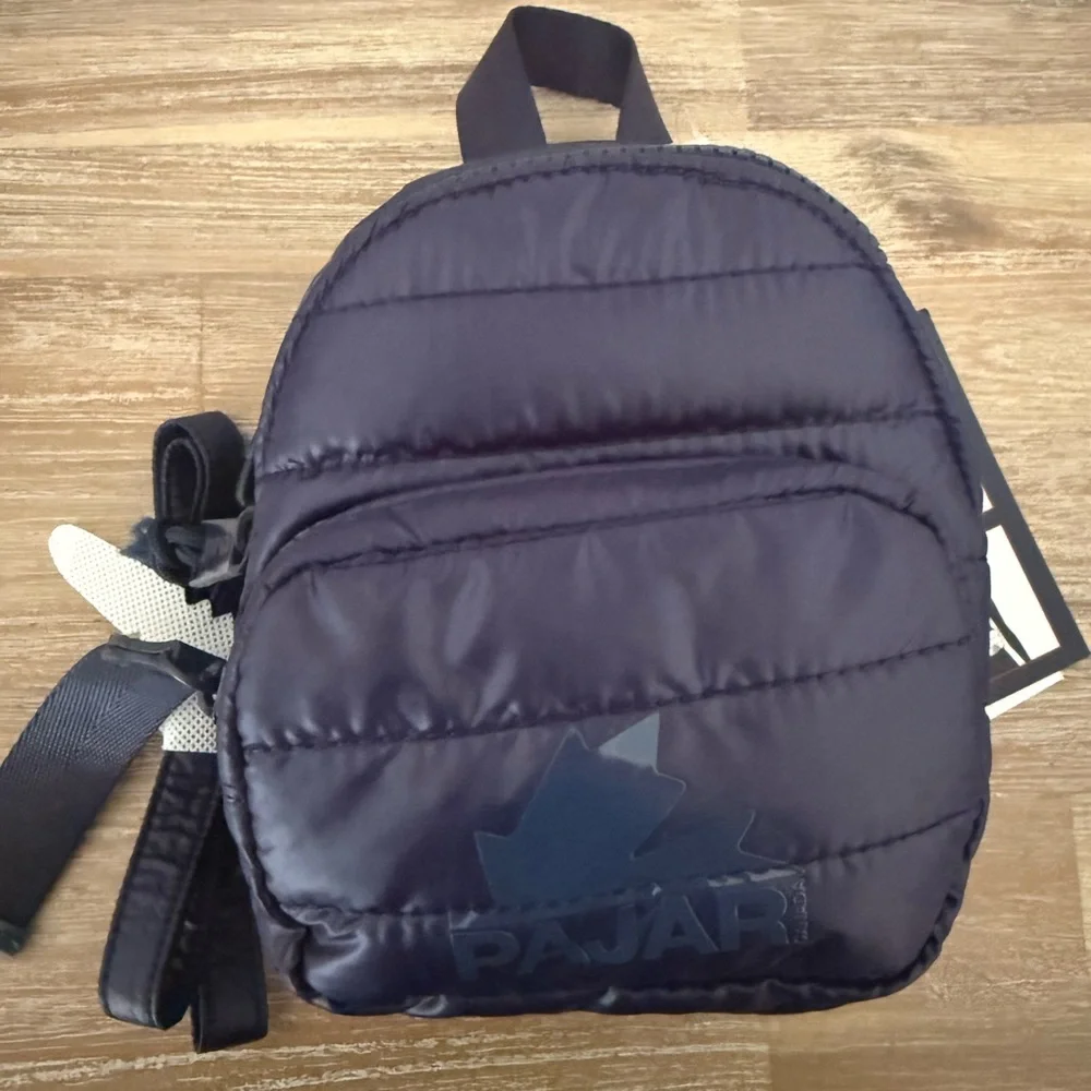 Pajar Navy Quilted Backpack